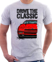 Drive The Classic Ford Probe 1.  Front Version 1. T-shirt in White Colour