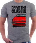 Drive The Classic Ford Probe 1.  Front Version 3. T-shirt in Heather Grey Colour