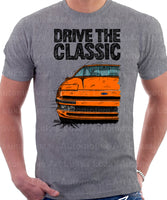 Drive The Classic Ford Probe 1.  Front Version 3. T-shirt in Heather Grey Colour