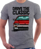 Drive The Classic Honda CRX 1st Gen Early Model. T-shirt in Heather Grey Color.