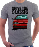 Drive The Classic Honda CRX Si 1st Gen . T-shirt in Heather Grey Color.