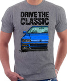 Drive The Classic Honda CRX 2nd Gen JDM. T-shirt in Heather Grey Color.