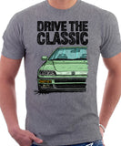 Drive The Classic Honda CRX 2nd Gen JDM. T-shirt in Heather Grey Color.