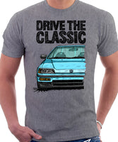 Drive The Classic Honda CRX Si 2nd Gen. T-shirt in Heather Grey Color.