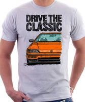 Drive The Classic Honda CRX Si 2nd Gen . T-shirt in White Color.