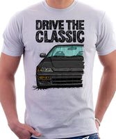 Drive The Classic Honda CRX Si 2nd Gen . T-shirt in White Color.