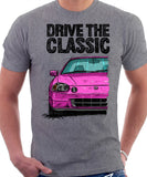 Drive The Classic Honda Del Sol CRX Early Model. T-shirt in Heather Grey Color.