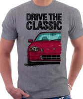 Drive The Classic Honda Del Sol CRX Early Model. T-shirt in Heather Grey Color.