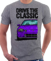 Drive The Classic Honda Del Sol CRX Early Model. T-shirt in Heather Grey Color.