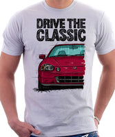 Drive The Classic Honda Del Sol CRX Early Model. T-shirt in White Color.