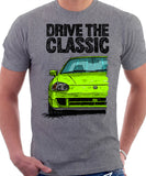 Drive The Classic Honda Del Sol CRX Late Model. T-shirt in Heather Grey Color.