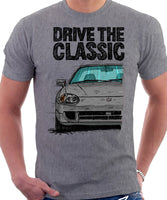 Drive The Classic Honda Del Sol CRX Late Model. T-shirt in Heather Grey Color.