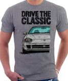 Drive The Classic Honda Del Sol CRX Late Model. T-shirt in Heather Grey Color.