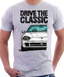 Drive The Classic Honda Del Sol CRX Late Model. T-shirt in White Color.