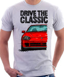 Drive The Classic Honda Del Sol CRX Late Model. T-shirt in White Color.