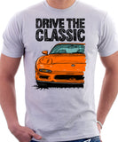 Drive The Classic Mazda RX7 FD Early Model. T-shirt in White Color