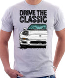 Drive The Classic Mazda RX7 FD Early Model Lights Open. T-shirt in White Color