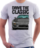 Drive The Classic Mazda RX7 FD Early Model Lights Open. T-shirt in White Color