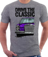 Drive The Classic Mercedes W108/109 Early Model. T-shirt in Heather Grey Colour