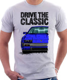 Drive The Classic Nissan 300ZX Z31 Early Model (Black Bumper). T-shirt in White Colour