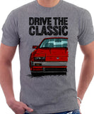 Drive The Classic Nissan 300ZX Z31 Early Model (Black Bumper). T-shirt in Heather Grey Colour.