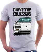 Drive The Classic Nissan 300ZX Z31 Late Model. T-shirt in White Colour.