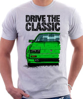 Drive The Classic Nissan 300ZX Z31 Late Model. T-shirt in White Colour.