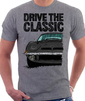 Drive The Classic Opel GT. T-shirt in Heather Grey Colour