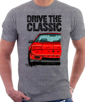 Drive The Classic Pontiac Fiero Aero Package. T-shirt in Heather Grey Colour