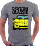 Drive The Classic Pontiac Fiero Aero Package Colour Bottom. T-shirt in Heather Grey Colour