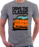 Drive The Classic Pontiac Fiero Aero Package Colour Bottom. T-shirt in Heather Grey Colour