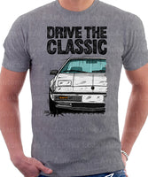 Drive The Classic Pontiac Fiero Early Model. T-shirt in Heather Grey Colour