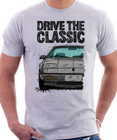 Drive The Classic Pontiac Fiero Early Model. T-shirt in White Colour