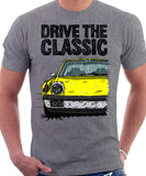 Drive The Classic Porsche 914 Chrome Bumper. T-shirt in Heather Grey Colour