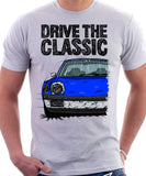 Drive The Classic Porsche 914 Chrome Bumper. T-shirt in White Colour