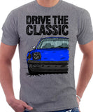 Drive The Classic Porsche 914 Rubber Bumper. T-shirt in Heather Grey Colour