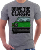 Drive The Classic Porsche 914 Rubber Bumper. T-shirt in Heather Grey Colour