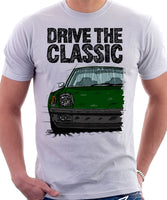 Drive The Classic Porsche 914 Rubber Bumper. T-shirt in White Colour