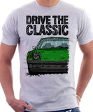 Drive The Classic Porsche 914 Rubber Bumper. T-shirt in White Colour