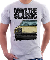 Drive The Classic Porsche 914 Rubber Bumper. T-shirt in White Colour