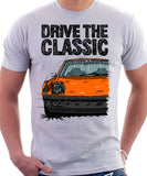 Drive The Classic Porsche 914 Rubber Bumper. T-shirt in White Colour