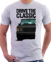 Drive The Classic Range Rover Classic Late Model. T-shirt in White Color.