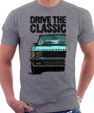 Drive The Classic Range Rover Classic Late Model Big Bumper. T-shirt in Heather Grey Color.