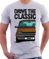 Drive The Classic Renault 5 GTL Early Model. T-shirt in White Color