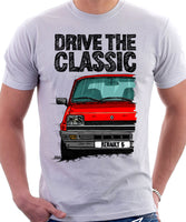 Drive The Classic Renault 5 GTL Early Model. T-shirt in White Color