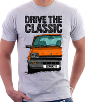 Drive The Classic Renault 5 GTL Early Model. T-shirt in White Color