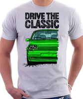 Drive The Classic Renault 5 GT Turbo. T-shirt in White Color