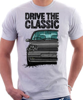 Drive The Classic Renault 5 GT Turbo. T-shirt in White Color