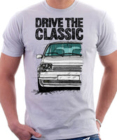 Drive The Classic Renault 5 GT Turbo. T-shirt in White Color