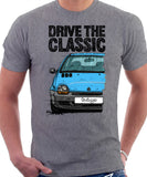 Drive The Classic Renault Twingo Early Model. T-shirt in Heather Grey Color